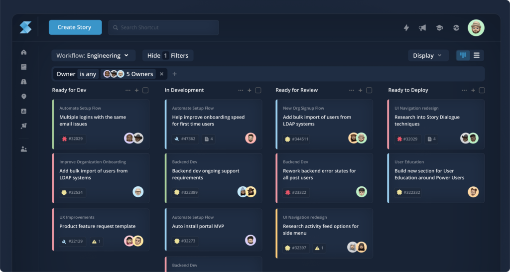 Shortcut Kanban Board