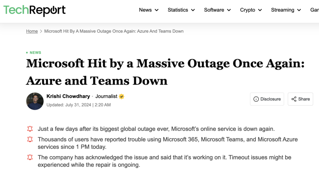 Microsoft Outage