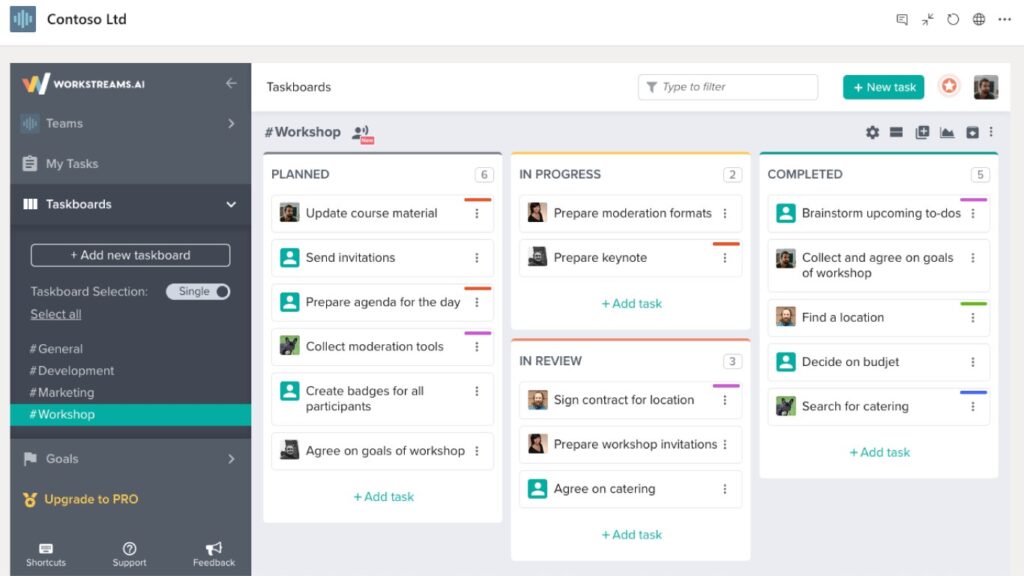 Workstream.ai Board